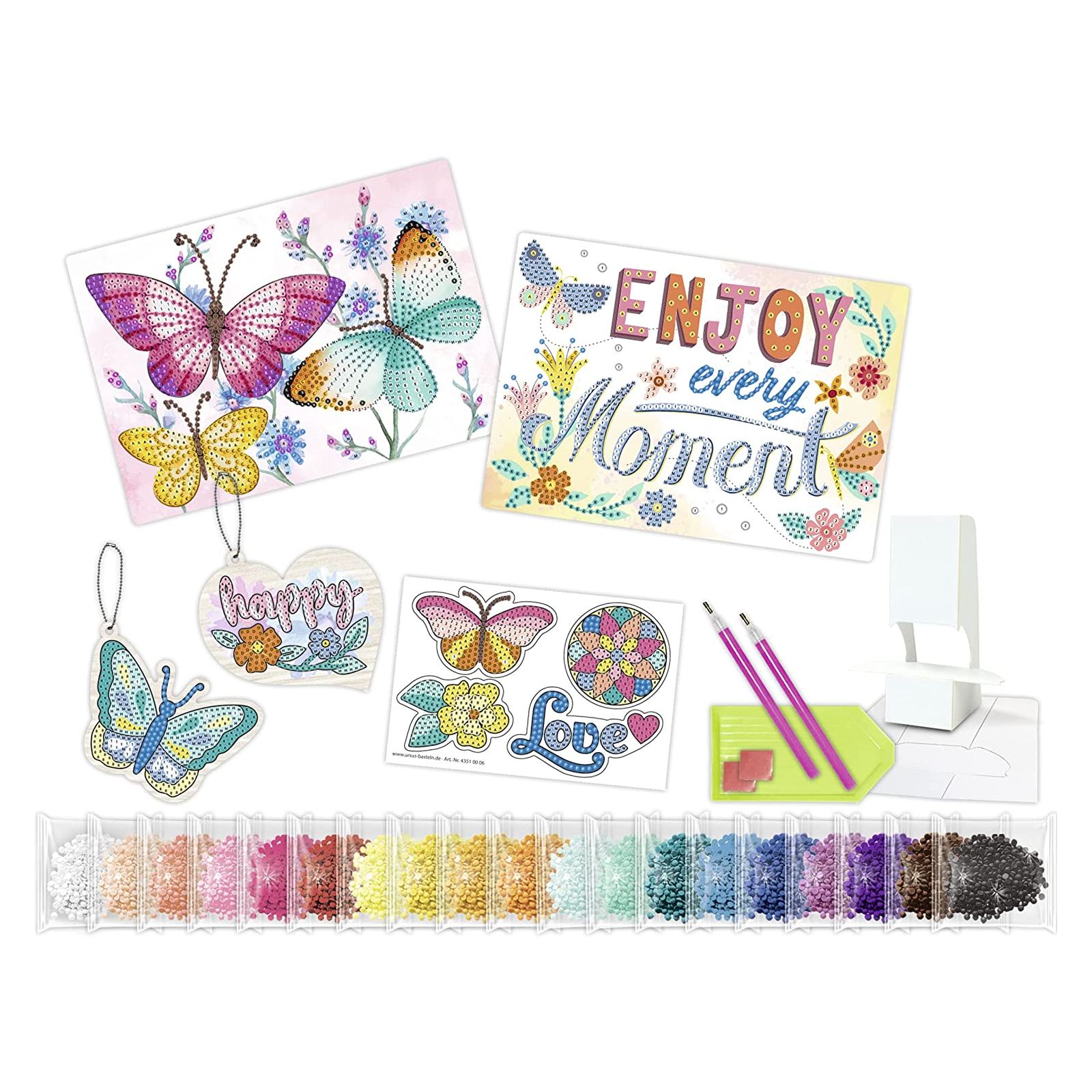 Diamantové malování pro děti - motýli